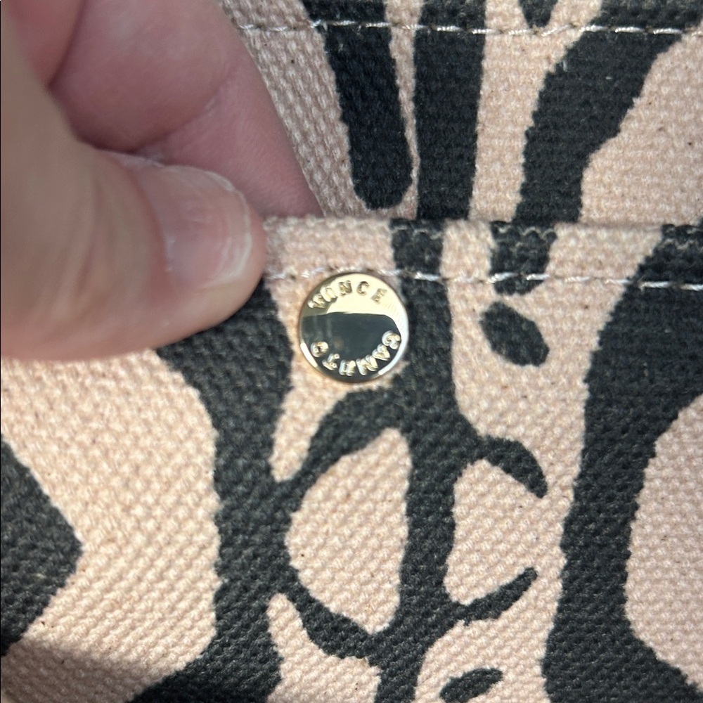 Vince Camuto Black and Cream Zebra Tote - Picture 10 of 13